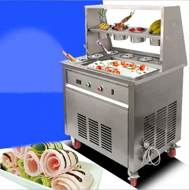  Машина для жарки йогурта Коммерческая мороженого тайская машина
