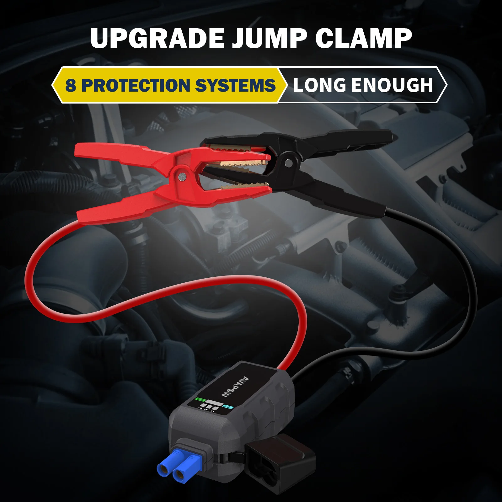 AVAPOW  3in1 6000A 24000mAh 12V Battery Booster Heavy Duty Car Jump Starter For All Gasoline 12L Diesel