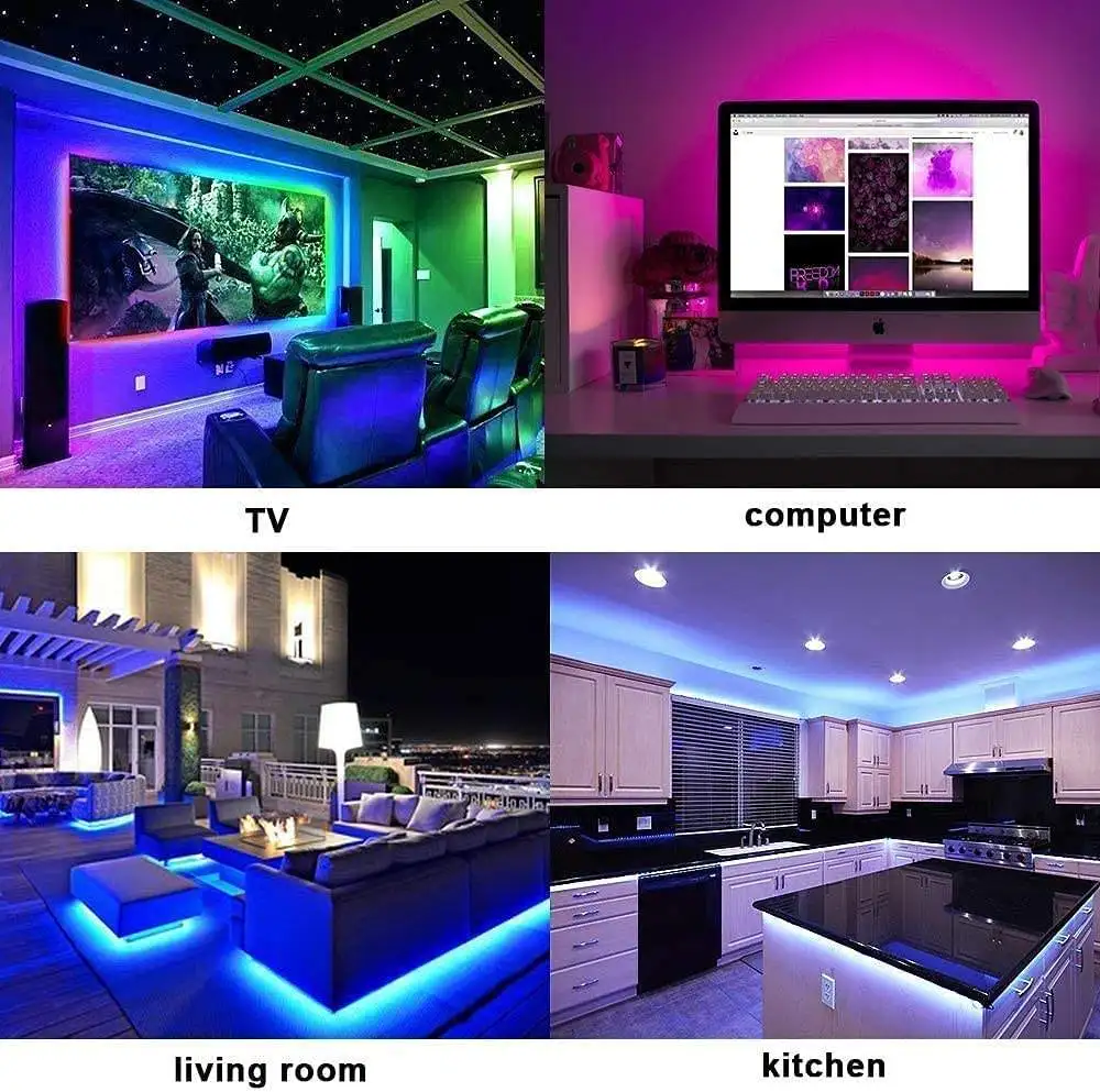 Hot selling 5m 10m Waterproof SMD 5050 LED Strip Lights Tira De Luz Led 12V IR Control Indoor Decoration