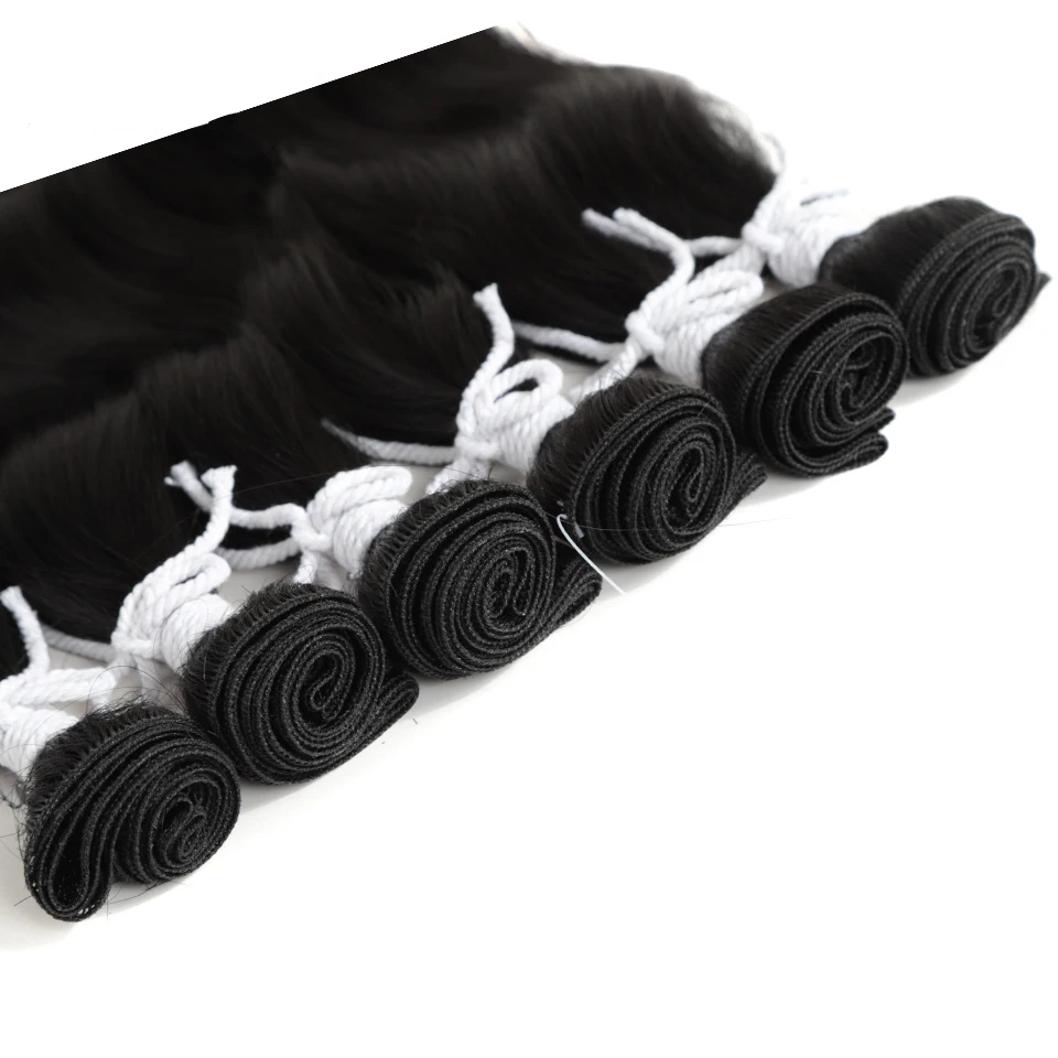 High Quality Premium Fiber Water Wave Ombre Blonde Bundles Rattan Weaving Material Wholesale Pictures Synthetic Weave Hair Packs