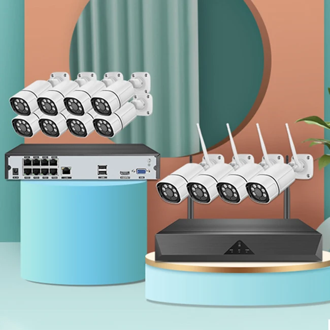 Home House Alarm Cctv Security Camera Surveillance System 4 Channels Set 4k Wireless With Camera Mobile App