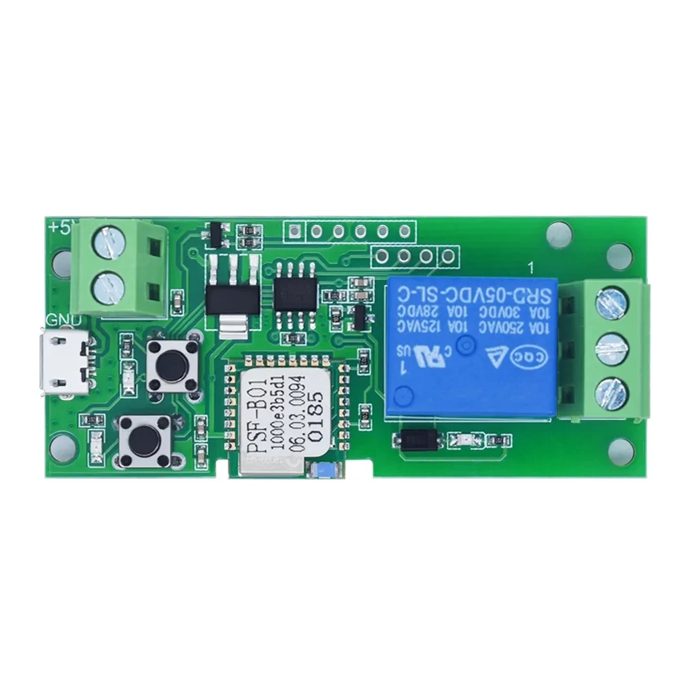 DC 5V WiFi Wireless Smart Switch Relay Module For Smart Home App Control Self-lock TOP