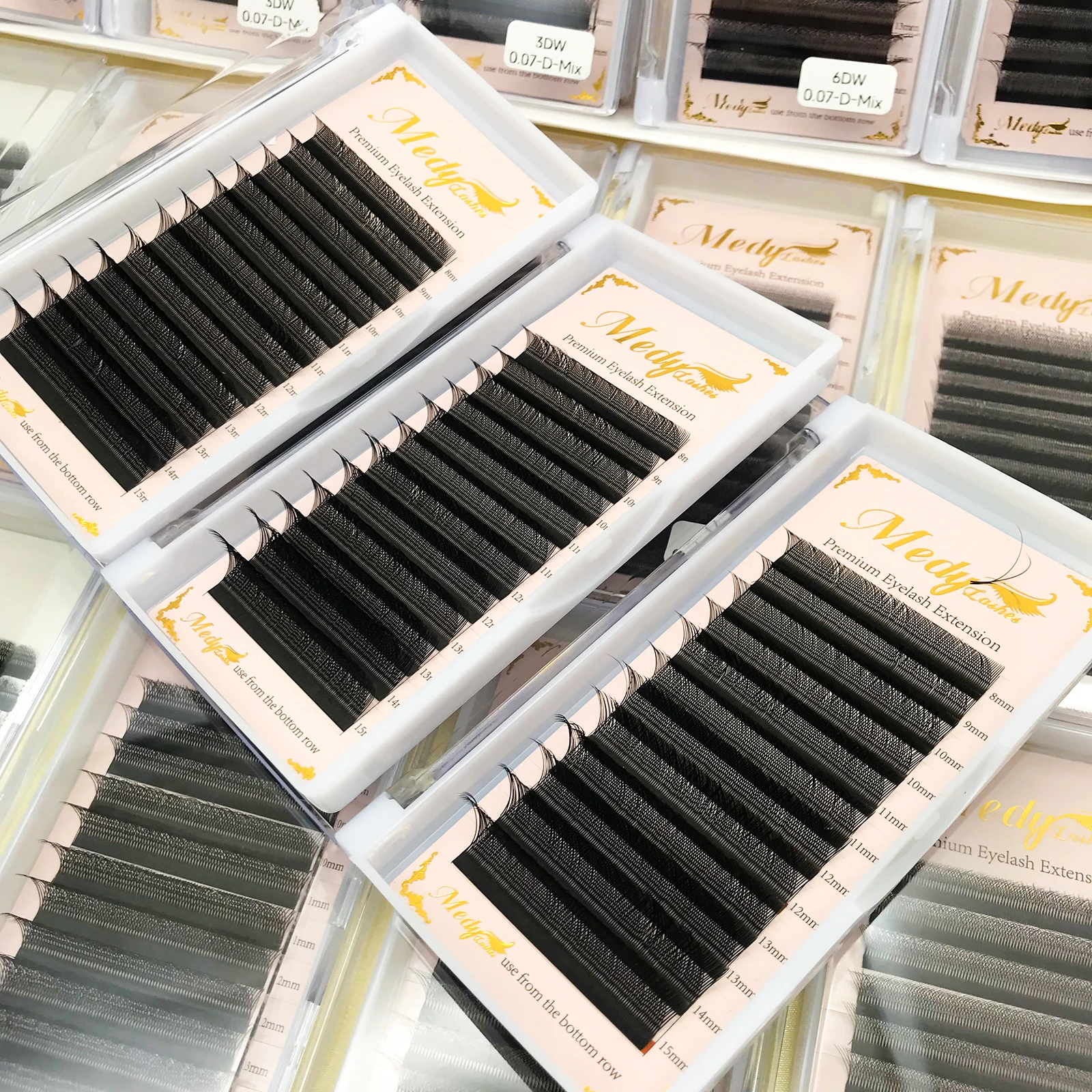 Wholesale YY W Eyelash Extension Individual Volume Fans Private Label YY W Private Label Mink Individual Lash Extensions