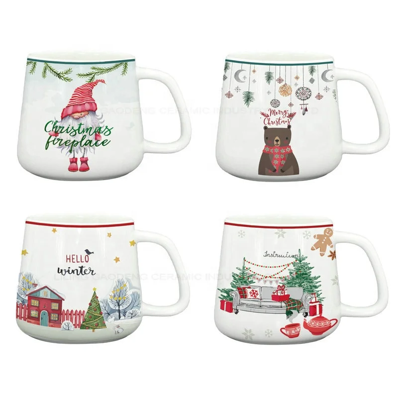 christmas coffee cups Weihnachtstasse Promotional ceramic santa mug, porcelain christmas mug, Christmas cup luxury cups