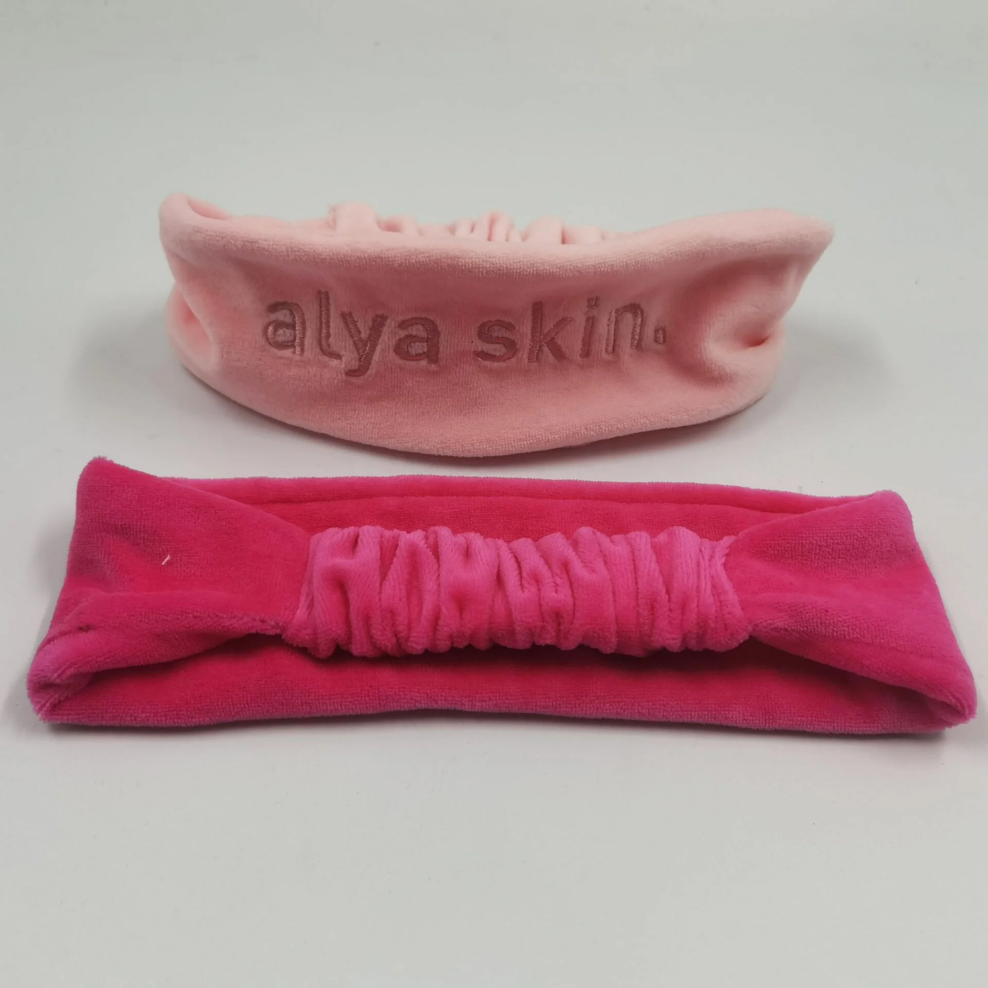 Custom Logo Stretch Washable Facial Band Makeup hairband hair wrap velvet Spa Headband