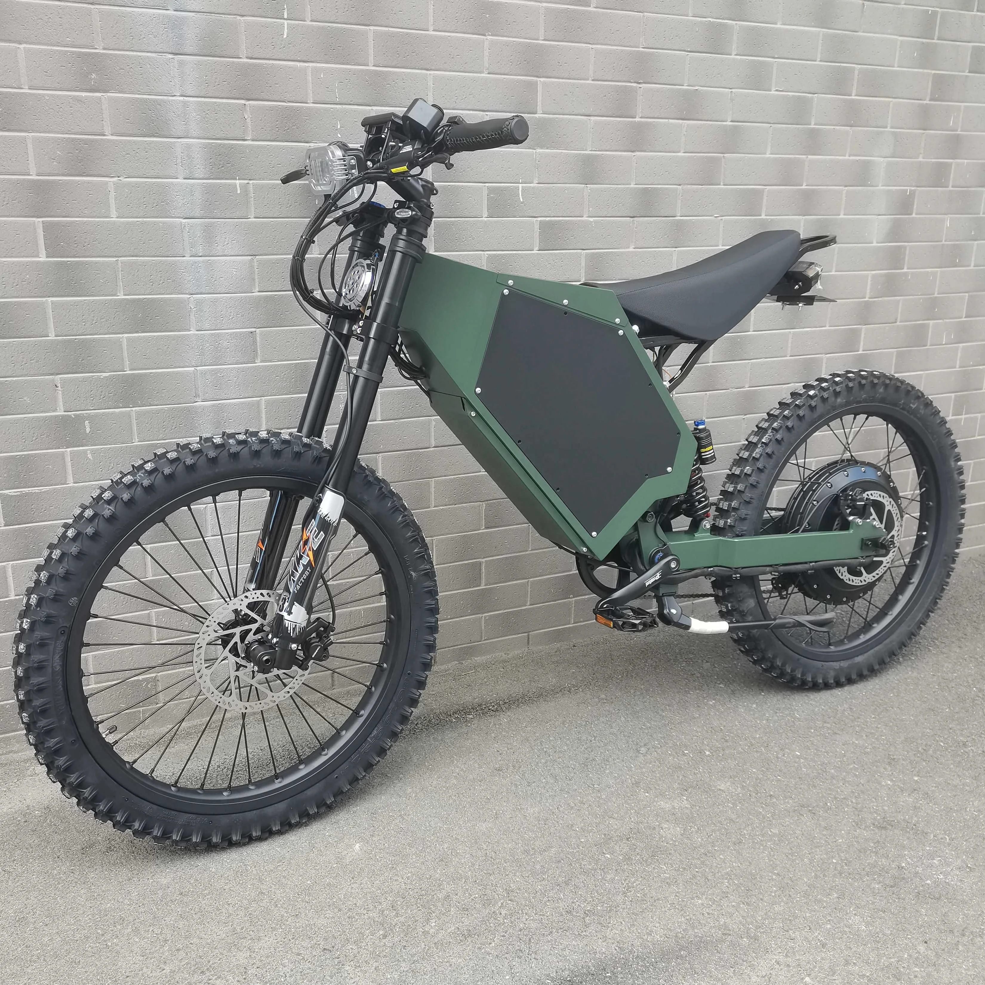 Alibaba Best Electric Bikes Steel Frame Electric Mountain Bike 72V Enduro Ebike 8000 Qs Engine Electric Bicycle