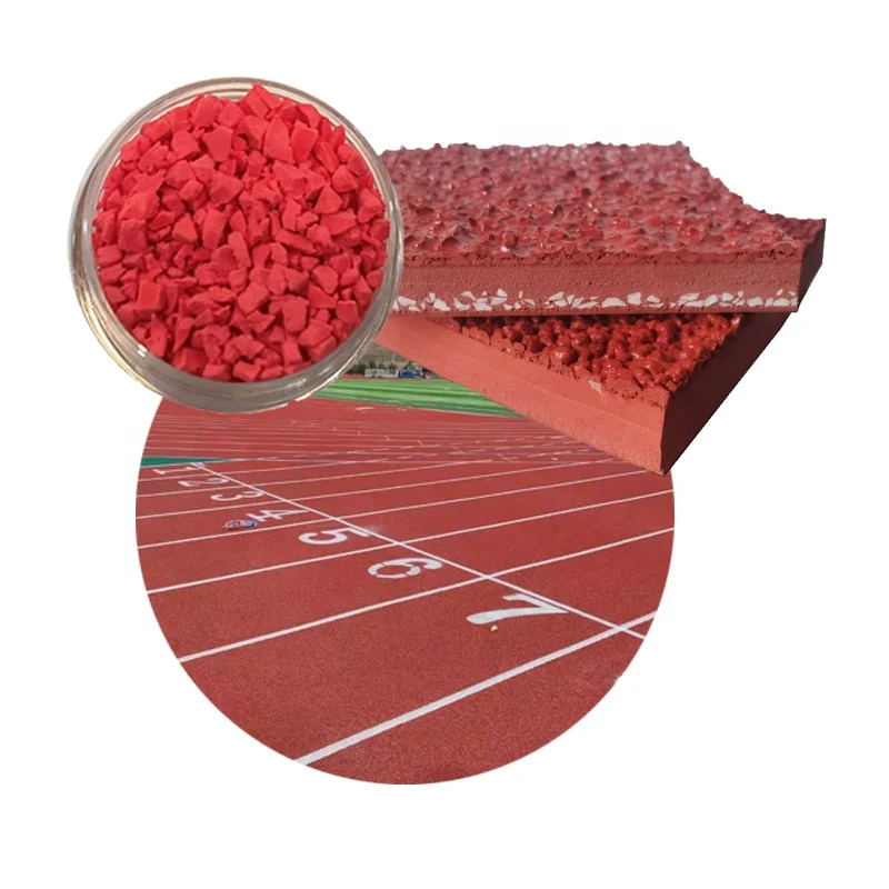 Sandwich Running Track Runway EPDM Rubber Granules For Playground Black SBR Rubber Crumb EPDM Rubber Granule for Football