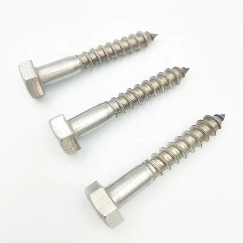  High Strength din 571 hex screw fasteners M6-M24 carbon steel for wooden
