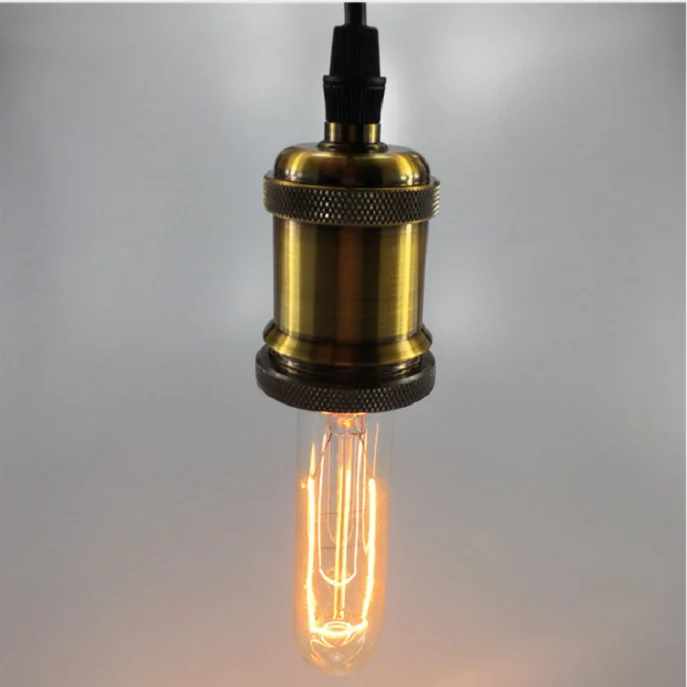 140MM Tubular Vintage Style Tungsten Filament Edison Light Bulb 40W 120V E26 Antique Lamp T30  T140