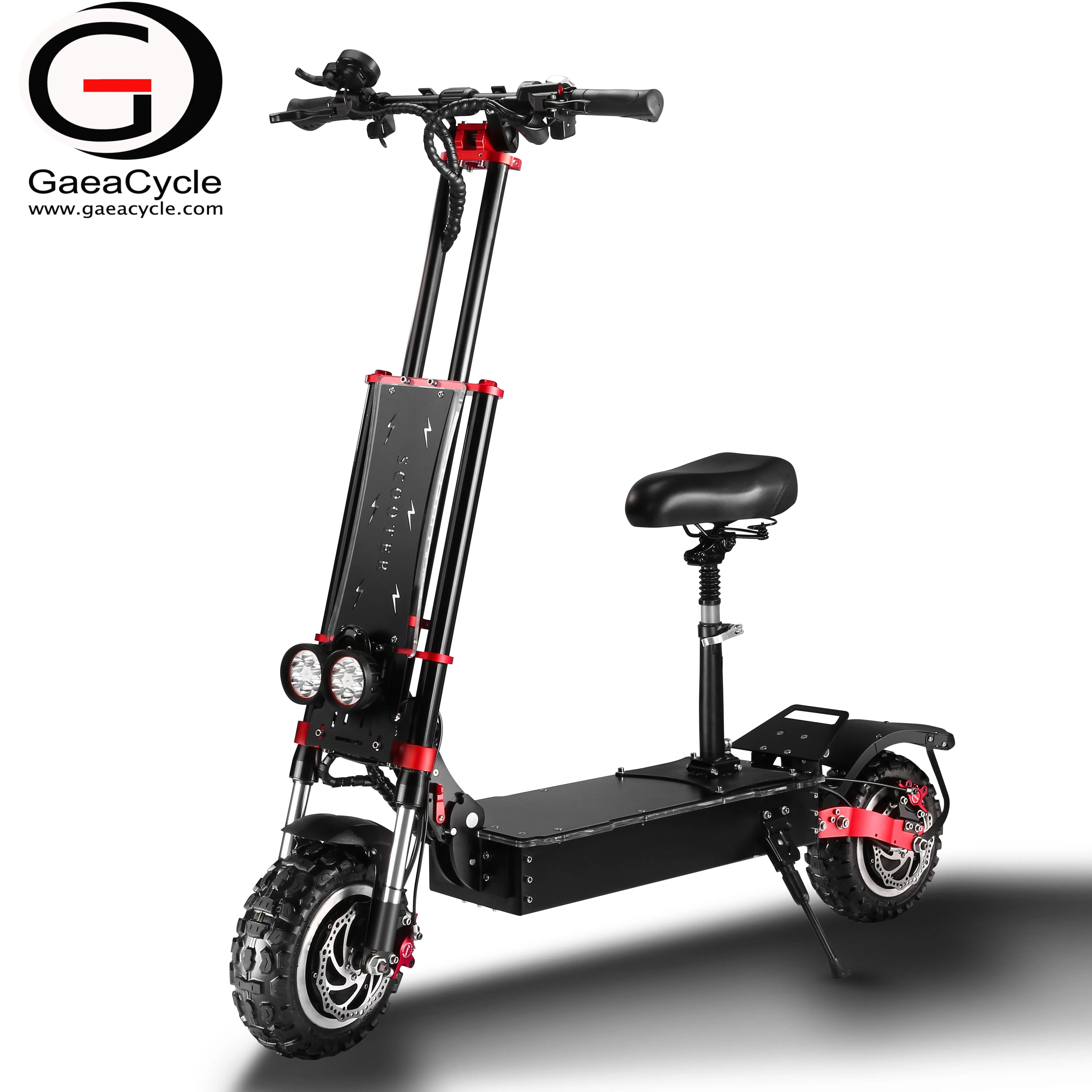 Europe Warehouse Gaea S4 6000W Dual Motor Fast 85km/h 60v 43ah 13 Inch Folding Electric Scooter for Adult with Seat