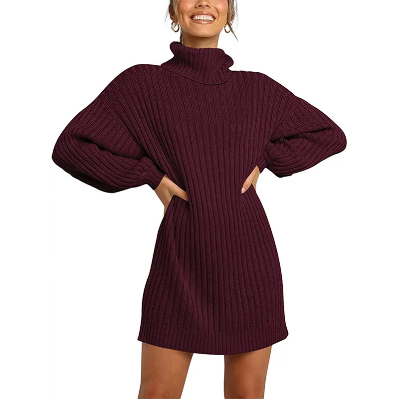 
2021 New Spring Good quality Long Sweater turtle neck sweater women 