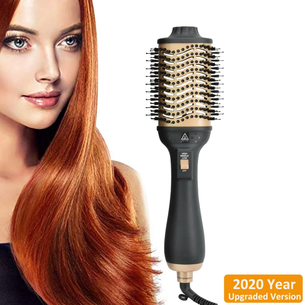 
2020 Newest Private Patent Hot Air Brush One-Step Hair Dryer Brush with Smaller Handle 