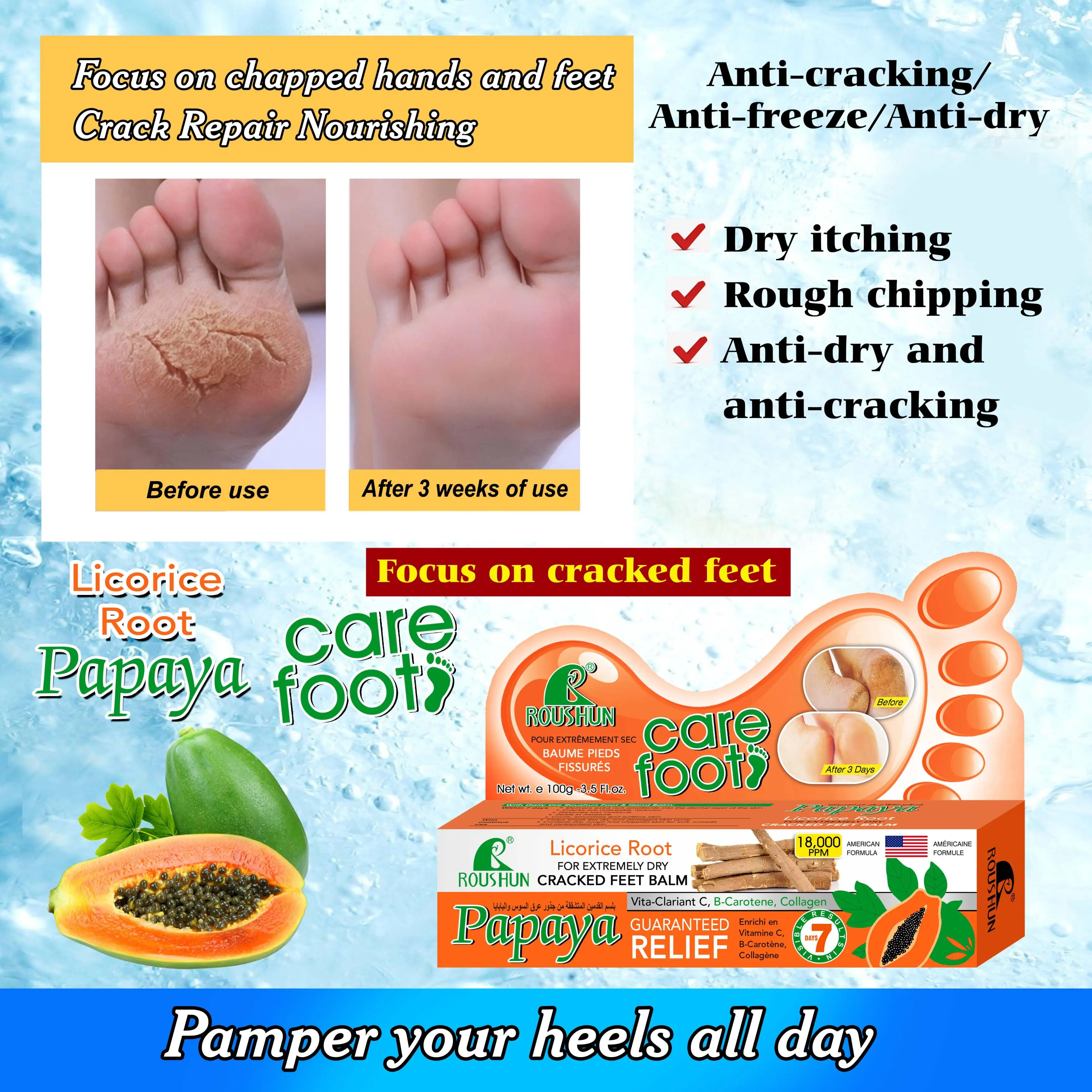 ROUSHUN LICORICE ROOT AND PAPAYA FOOT CREAM