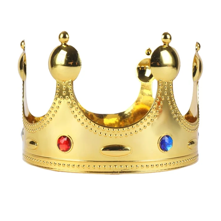 Plastic Crown Gold Silver Children Adult Cosplay King queen Crown tiaras Royal for Halloween birthday Christmas party decoration