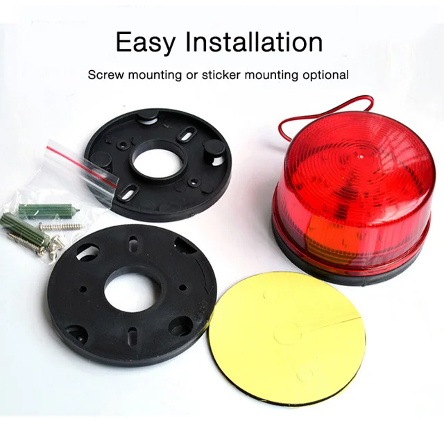 Security Waterproof Alarm Strobe Lamp 12v Mini Green Led Flash Strobe Light