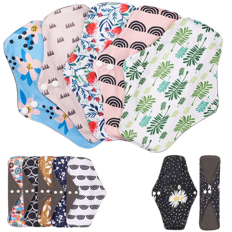 Hot Sell  Washable Panty Liner  Washable Nursing pad Bamboo Charcoal Sanitary Pad Menstrual Period Reusable Sanitary Napkin