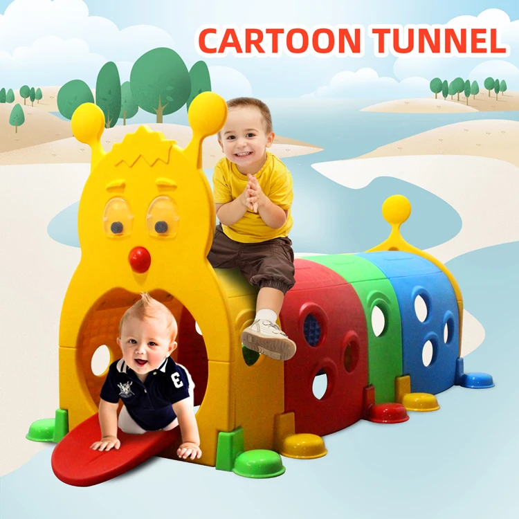 Custom High Quality Entertaining Game Kids Tunne Plastic Baby Tunnel