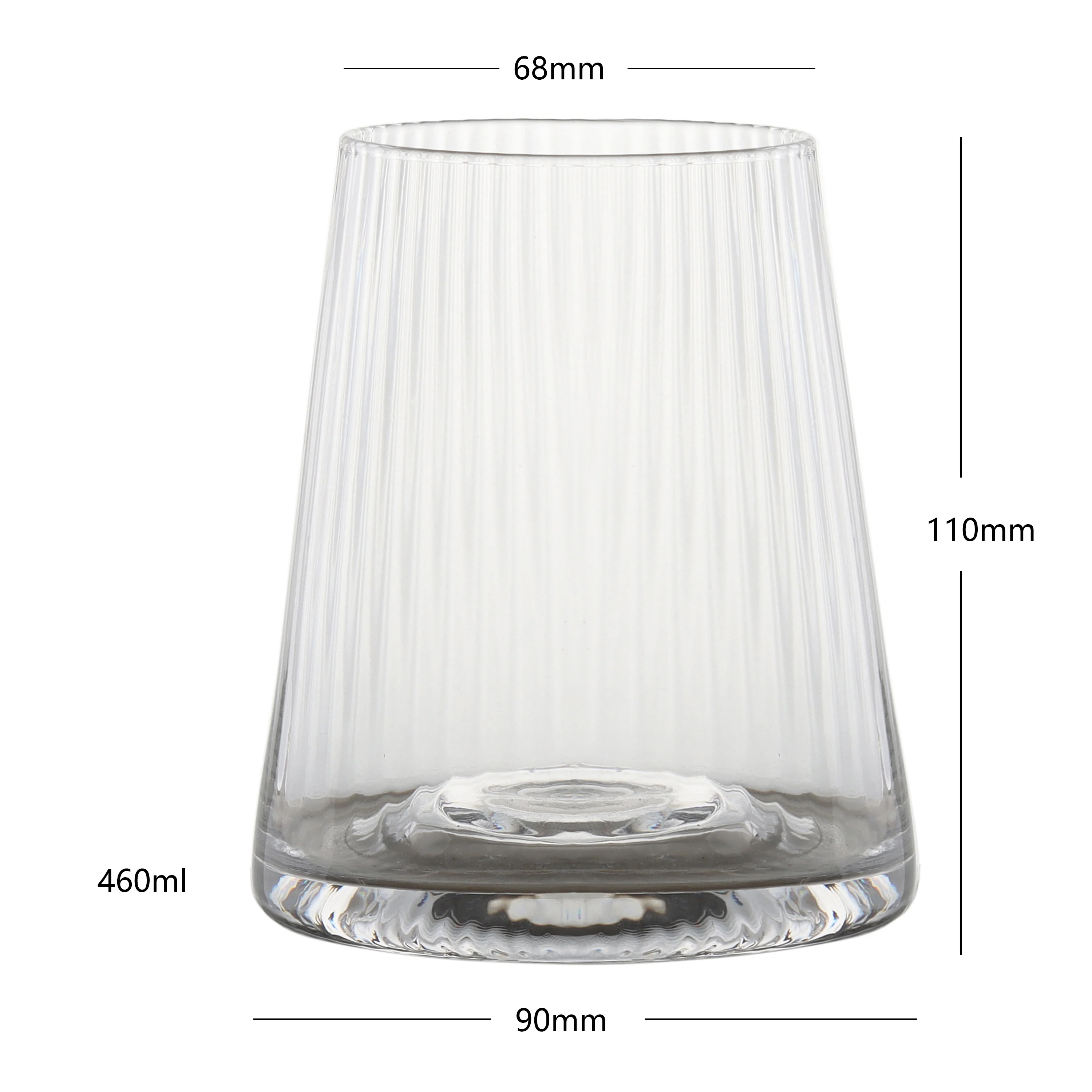 Hot sale fancy clear vertical ribbed vintage goblet crystal wine glass coasters