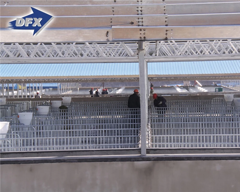 Farmhouse-Style Galvanized Prefabricated Steel Cowshed & Chicken House Husbandry Stable Barn from Qingdao China