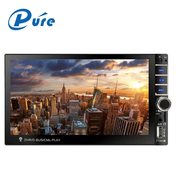 Hot sale 2-Din 7 inch car multimedia player touch screen full HD 1080P car MP5 player