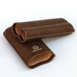 Mini scratch-resistant pattern customization cigar box brown cigar leather pouch case bags humidor