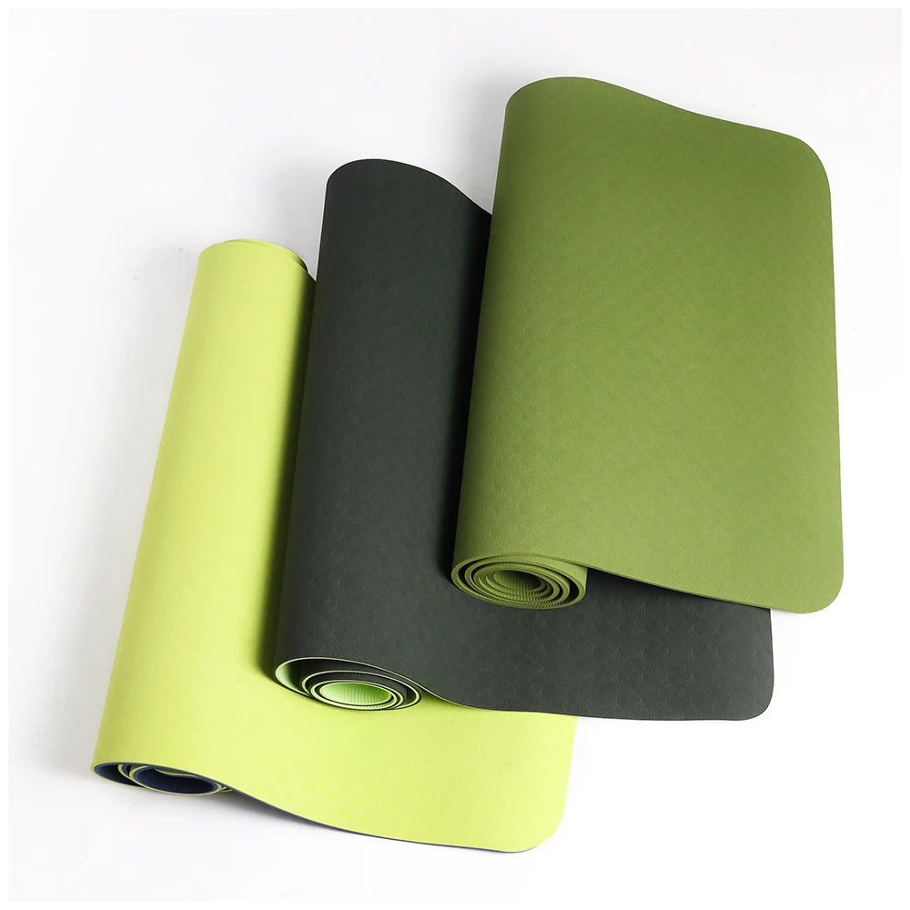 eco friendly  custom mint green TPE  yoga mat printed