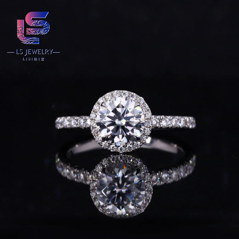 Halo Set 18k White Gold 1ct Lab Grown Diamond Ring