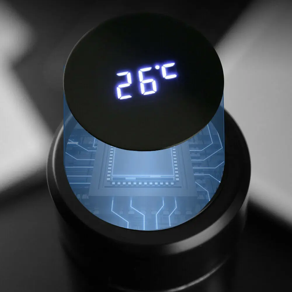 500ML Stainless Steel Coffee Water Bottle L Smart Thermos Vacuum Flasks LED Temperature Display Straight Cup