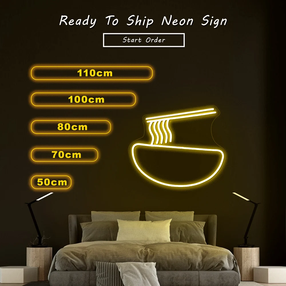 noodle led Neon Sign Led Advertising Custom Neon Light Signs Custom Neon Sign For Wedding Bar Party Decoration