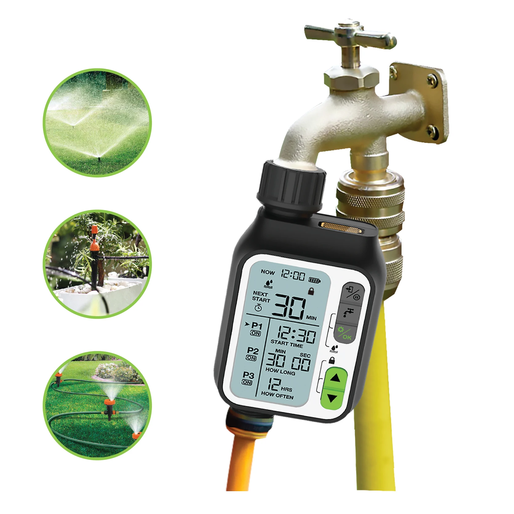 New Design Irrigation System Digital Garden Water Timer Watering With 3 Separate Programs