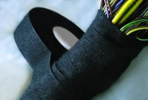 Auto Black Orange Polyester Fabric Pet Cloth Flannel Wrapping Wiring Loom wire harness Adhesive tape