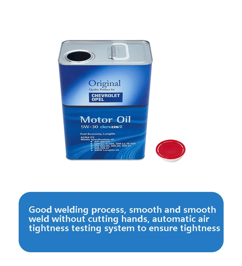 Factory 1L 2L 3L 4L  Metal liquid packaging container Oil tin box Seam welded pipe Olive oil can jerry can