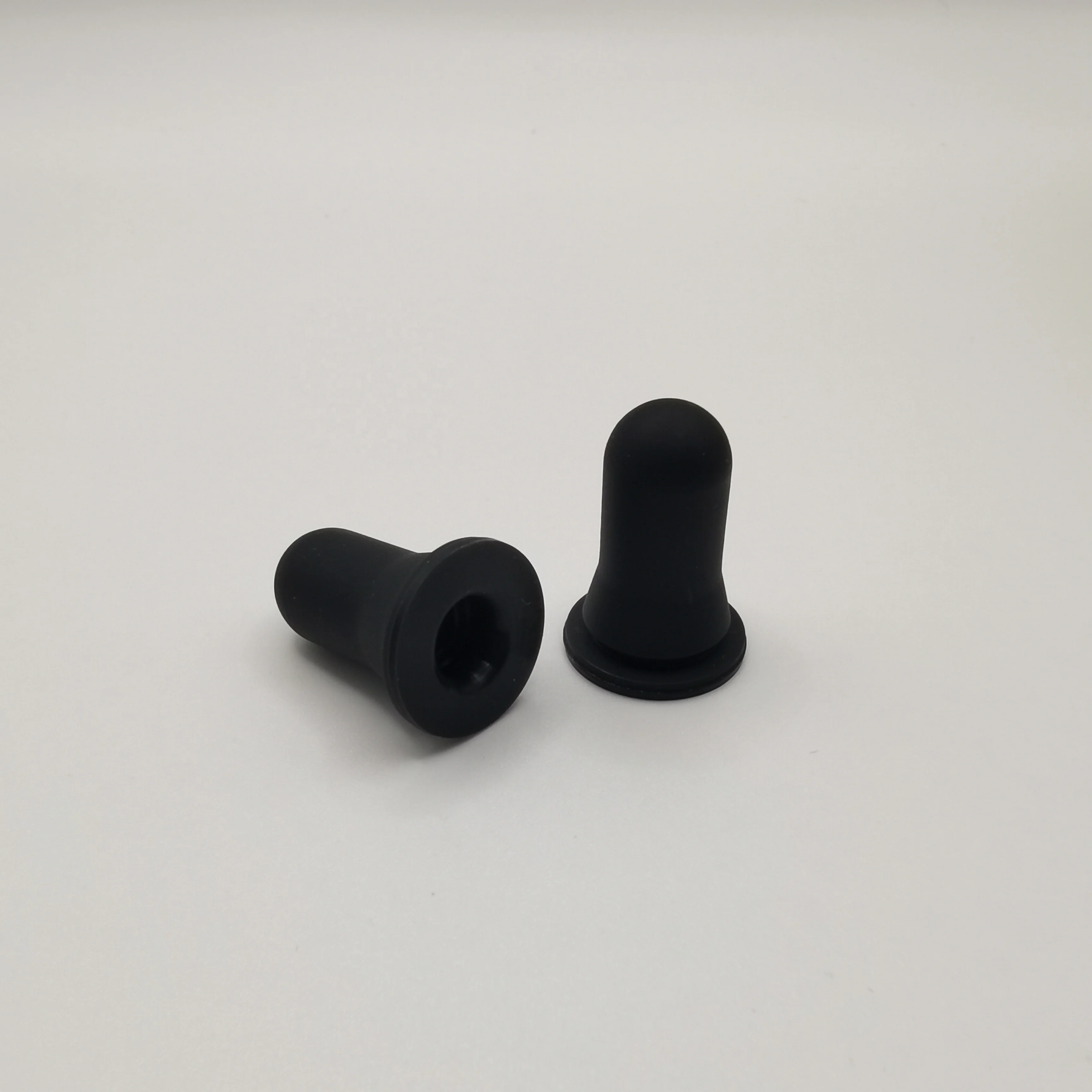 glass pipette aluminum ring 20mm matte black rubber teat