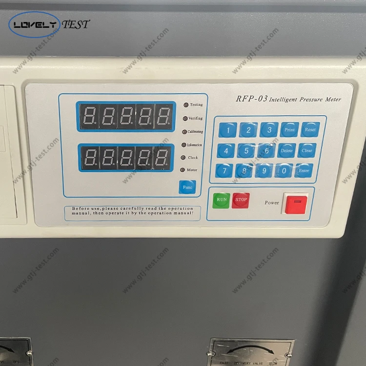 Cement compression and flexural press test machine