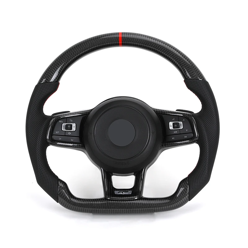 Углеродное рулевое колесо R-Line для Volkswagen VW Golf 5 6 7 R MK6 MK7 MK8 Jetta Passat B8 Polo Tiguan GTI