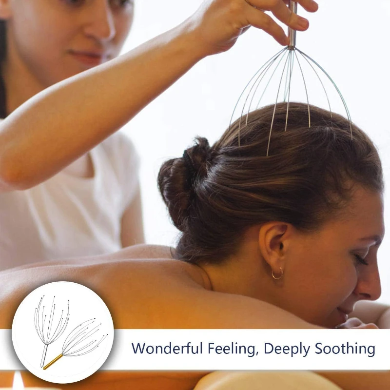 Tiktok hot Selling Multiple Fingers Factory Wholesale Head Massager Metal Spider Head Scalp Massager