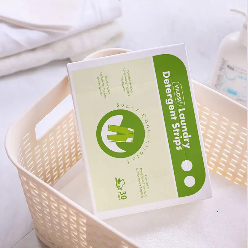 Factory Laundry Detergent Sheet OEM Eco-friendly Biodegradable Pure Natural Plant Laundry Detergent Strips