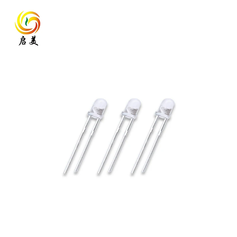 Epistar Chip LED 3mm Dip Lamp for Industrial Lighting Pure Red Blue Pink Green Warm White & RGB UV & IR Diode