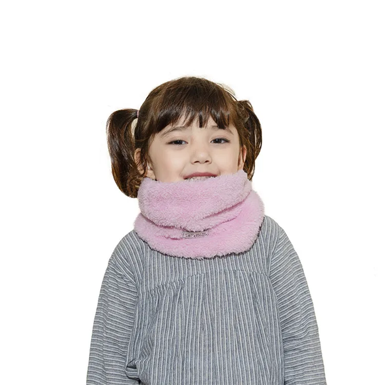 Children Fashion Polyester Faux Fur Loop Circle Scarf Soft Wrap Neck Warmer for Cold Winter  in Autumn