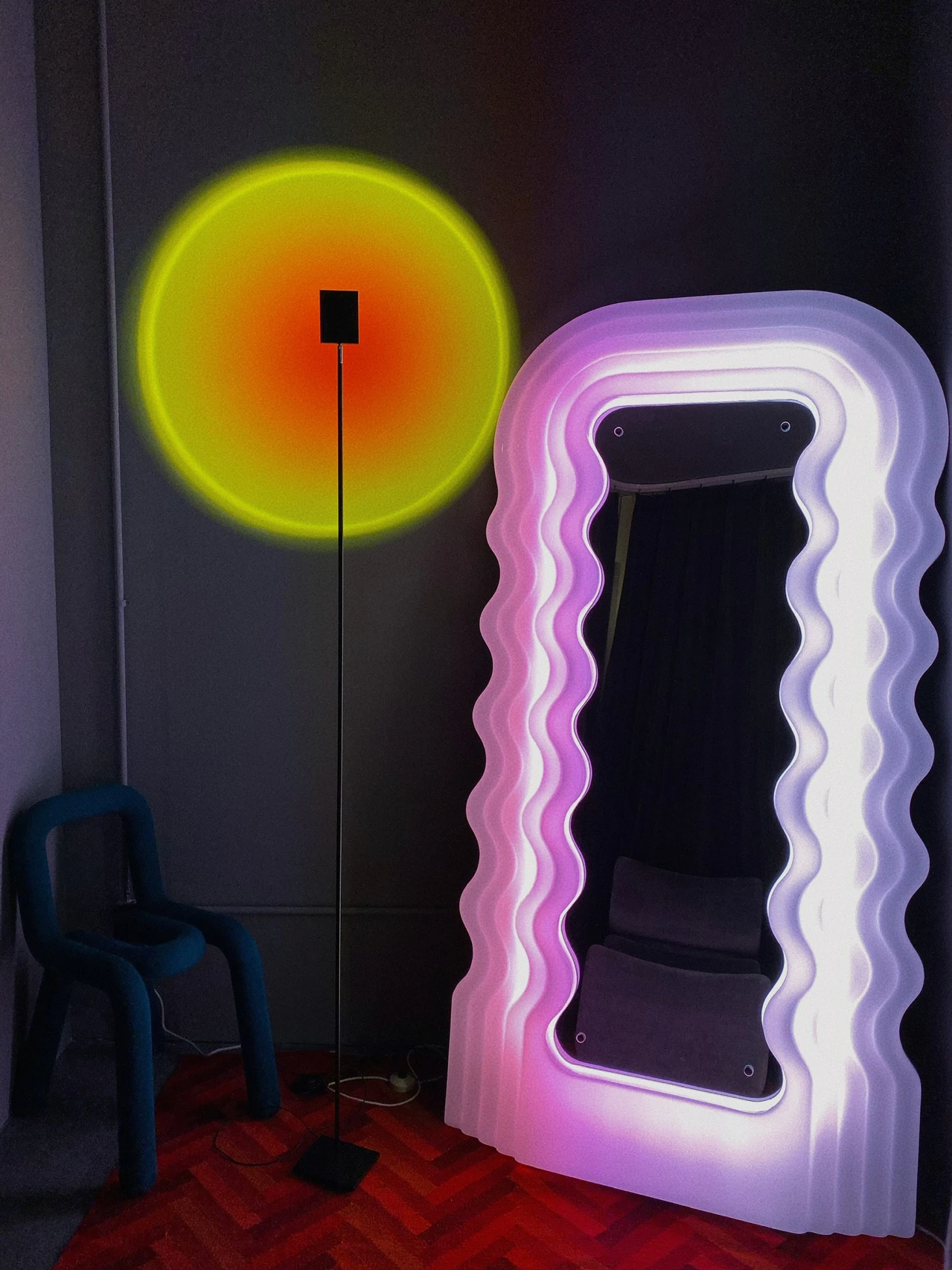 Bedroom furniture makeup Ultrafragola Floor Mirror dressing wave Full Mirror