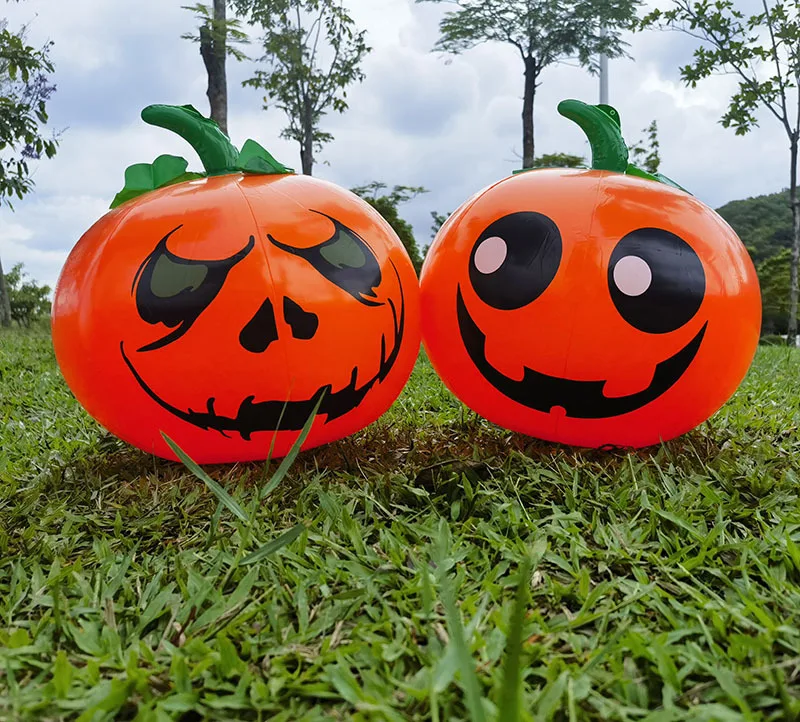 Factory Direct Selling Party Gifts Supplies Halloween Bar Haunted House Orange PVC Large Thickening Inflatable Pumpkin Balloons