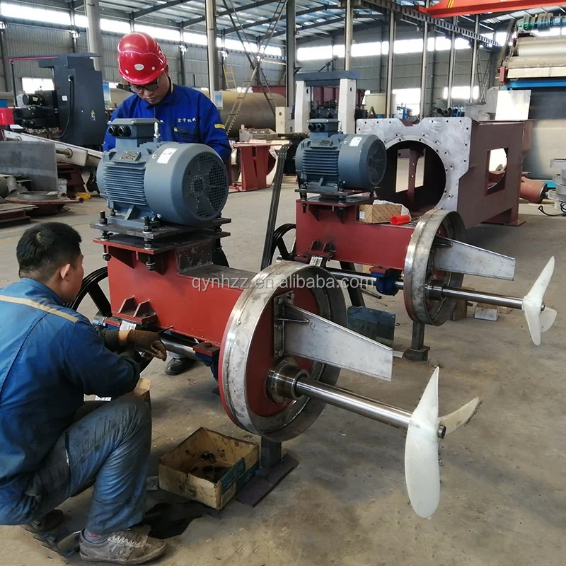 Agitator for paper mill thruster propeller for slurry circulation mixing in pulp and paper industry