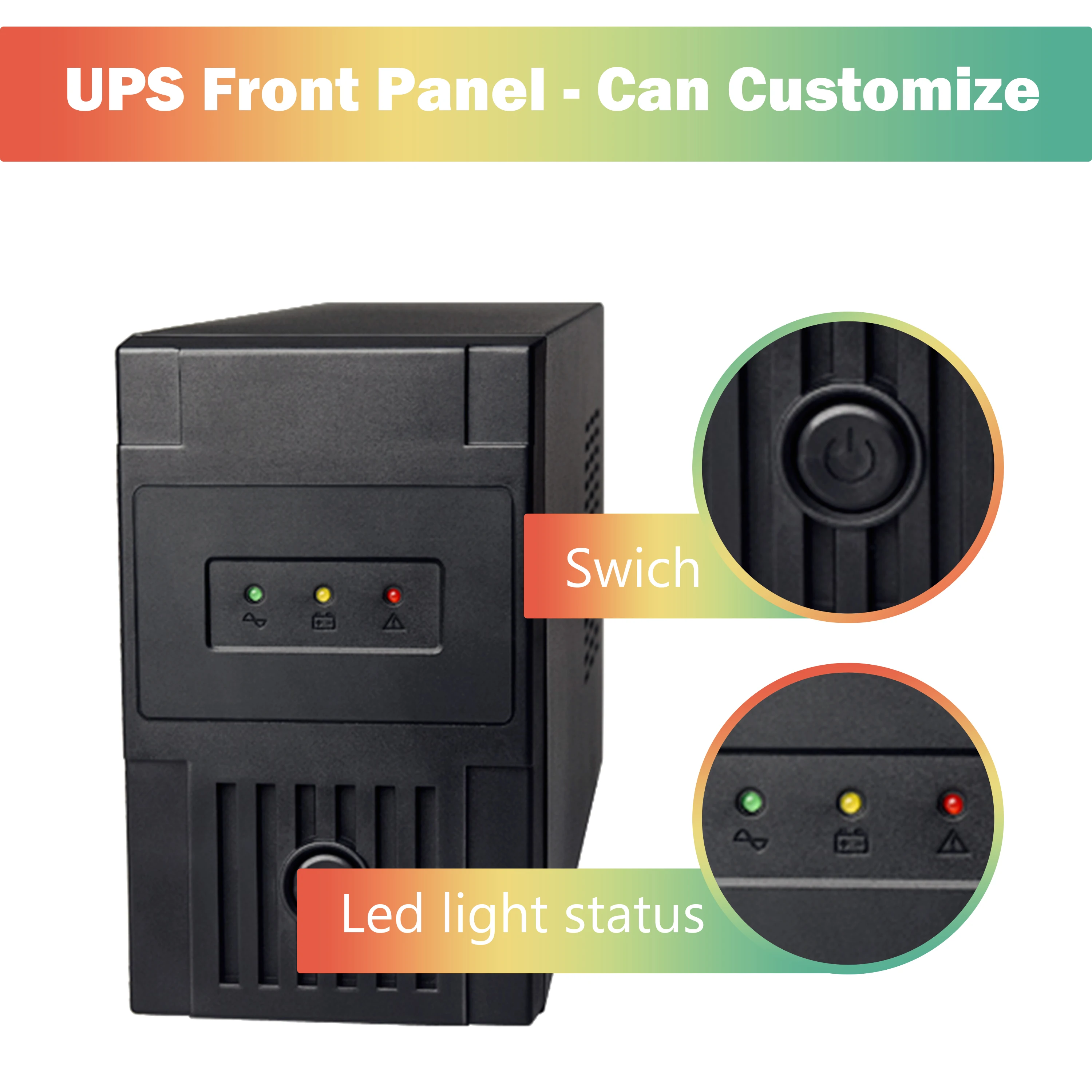 High-Frequency 110V/220V 650VA-3000VA Line Interactive UPS for Reliable Power Backup and Protection