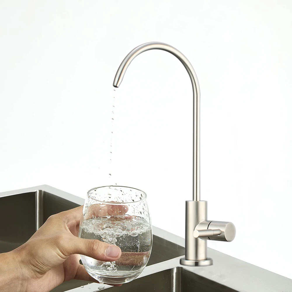 Домашний кухонный очиститель воды из нержавеющей стали с поворотом на 360 градусов, кран с фильтром для питьевой воды