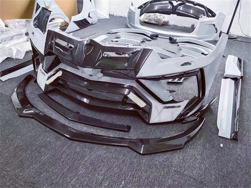 For Lamborghini URUS wide body kit M style dry carbon fiber front and rear bumper hood fender side skirt spoiler body kit