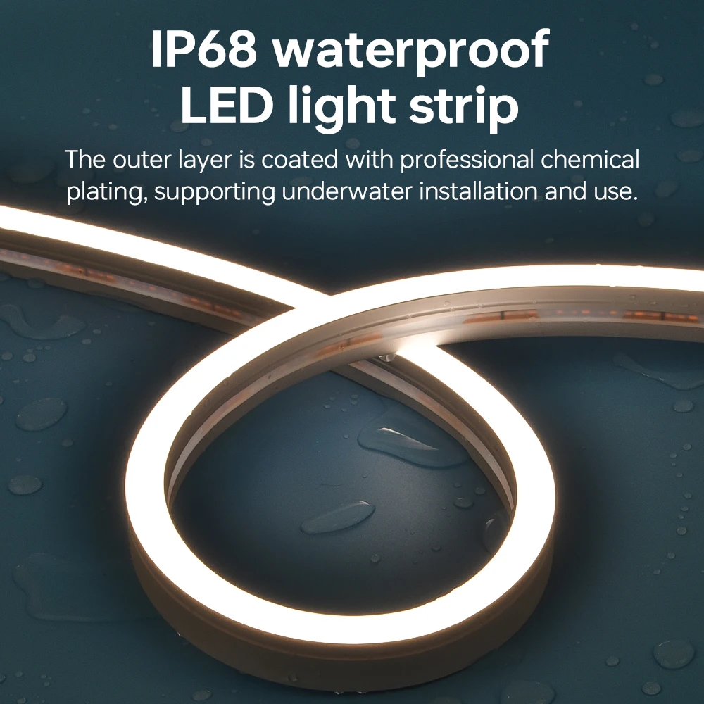 High Quality P68 Waterproof Warm White RGB 10W AC DC 12V 24V LED Strip Light for Swimming Pool Fountains