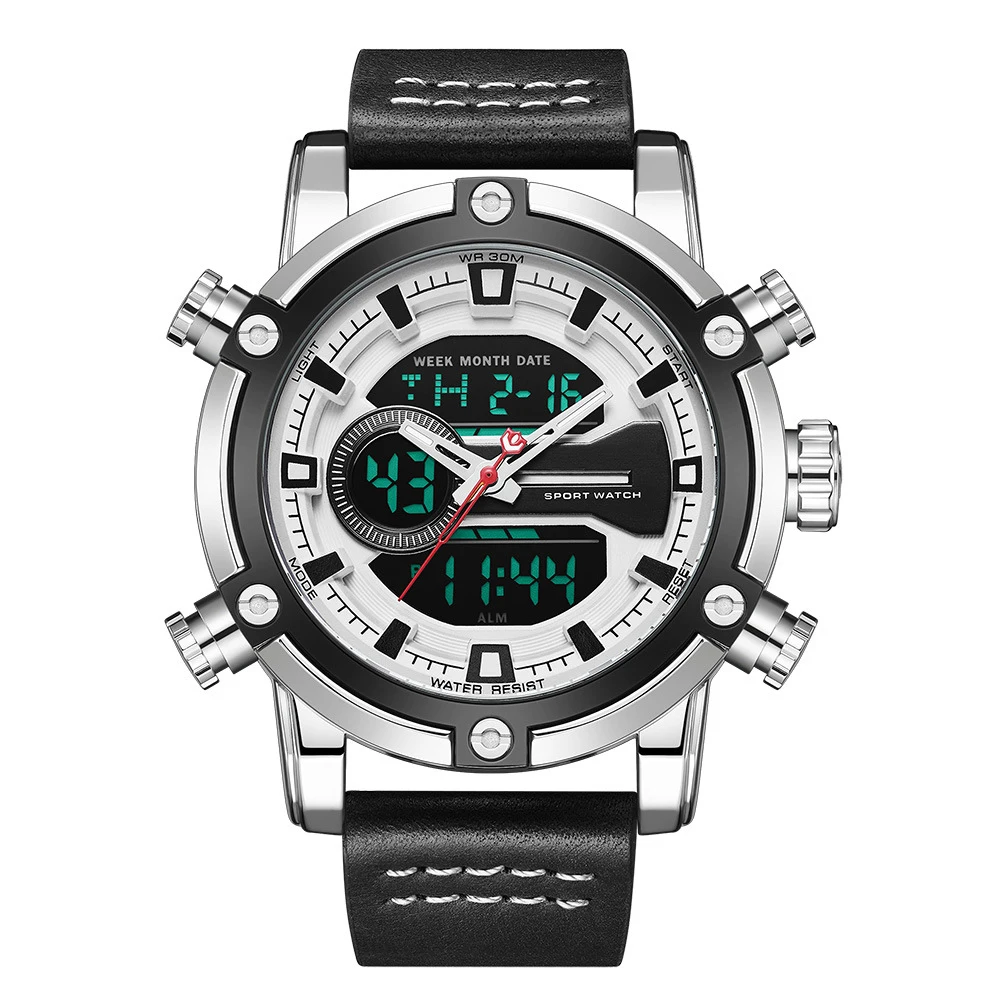 Men Watches Waterproof Sport Style Wristwatch Dual Display Male Watch For Men Clock