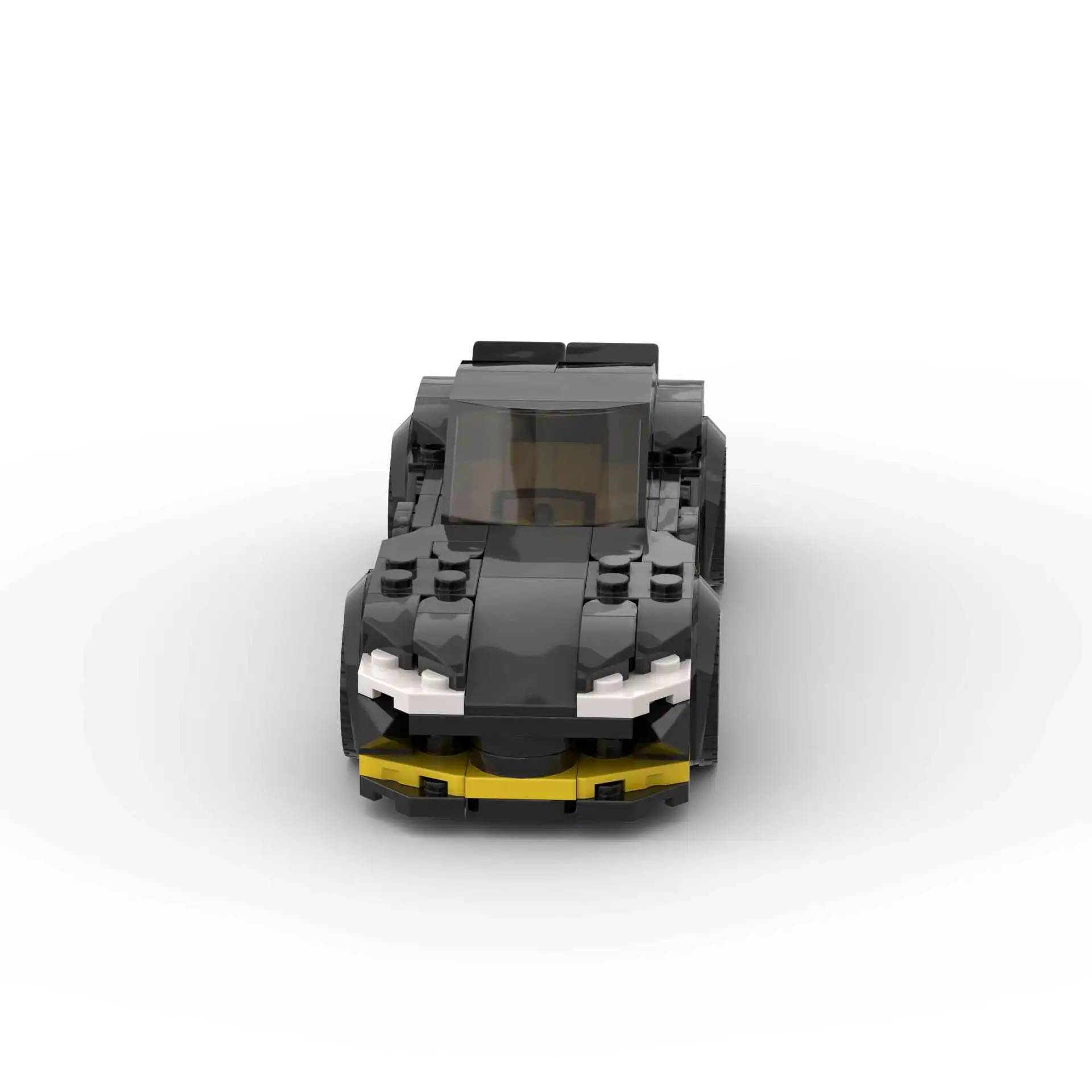 MOC Technic Gray Famous Speed Racing Car Vehicle Model DIY Assembly Toys Bricks Building Blocks Sets