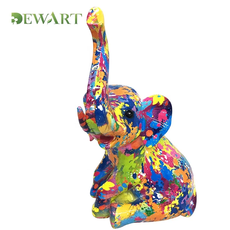 2021 Hot Selling Elephant Statue For Home Decoration Polyresin New Year Gifts Customize Art Animal Style For Home Accessories