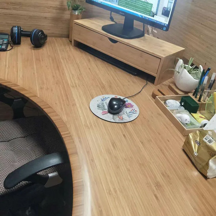 Eco-friendly-Bamboo desk Office Stand Desk Electric height adjustable table Bamboo desktop standing desk frame
